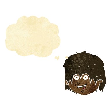 çizgi film mutlu adam düşünce baloncuğu ile