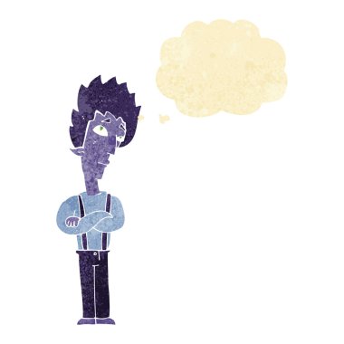 Düşünce baloncuklu çizgi film vampiri