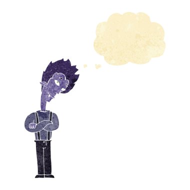 Düşünce baloncuklu çizgi film vampiri