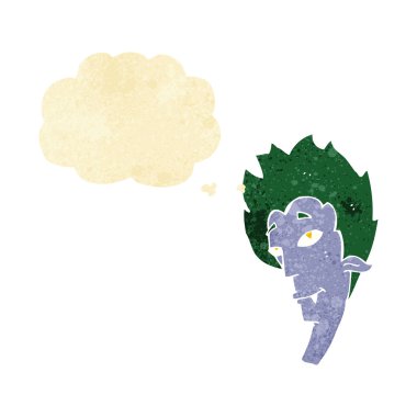 Düşünce baloncuklu vampir kafası.