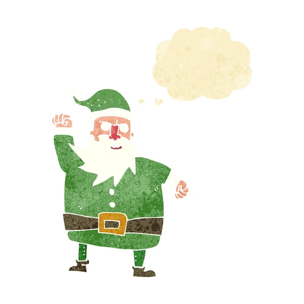 Desenho animado santa claus com bolha de pensamento —  Vetores de Stock