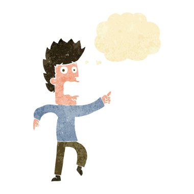 Çizgi film, düşünce balonlu adamı dehşete düşürdü.