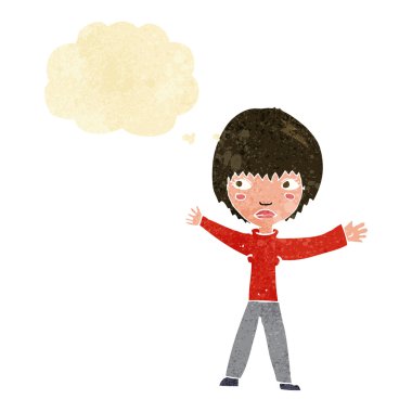 kabarcık karikatür sallayarak kadınla sanıyordum