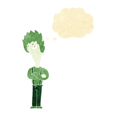 Düşünce baloncuklu çizgi film vampiri