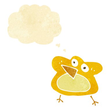 Düşünce baloncuklu komik çizgi roman Robin.