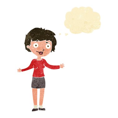 만화 혼동 생각 거품을 가진 여자