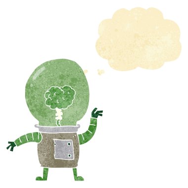 Düşünce baloncuklu robot robot robot robot.