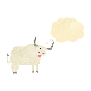 çizgi film kıllı inek düşünce baloncuğu ile