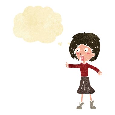 düşünce balonu kadınla çizgi film