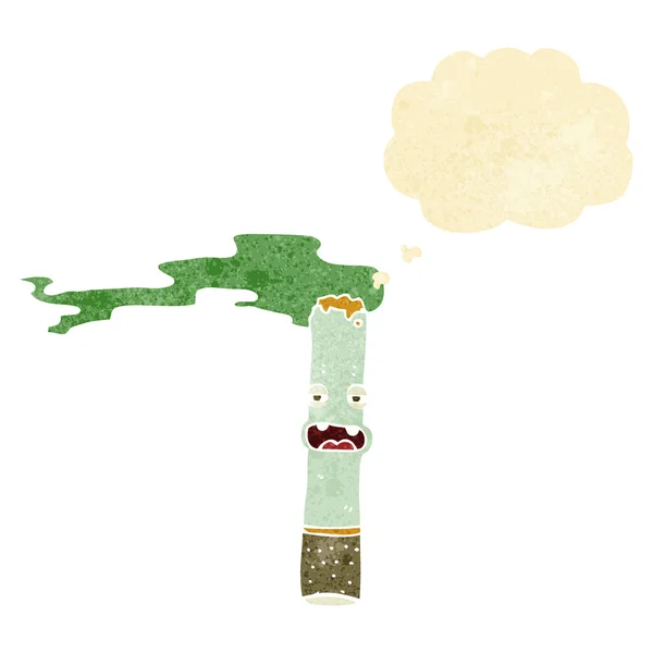 Marihuana personaje de dibujos animados con burbuja de pensamiento — Archivo Imágenes Vectoriales