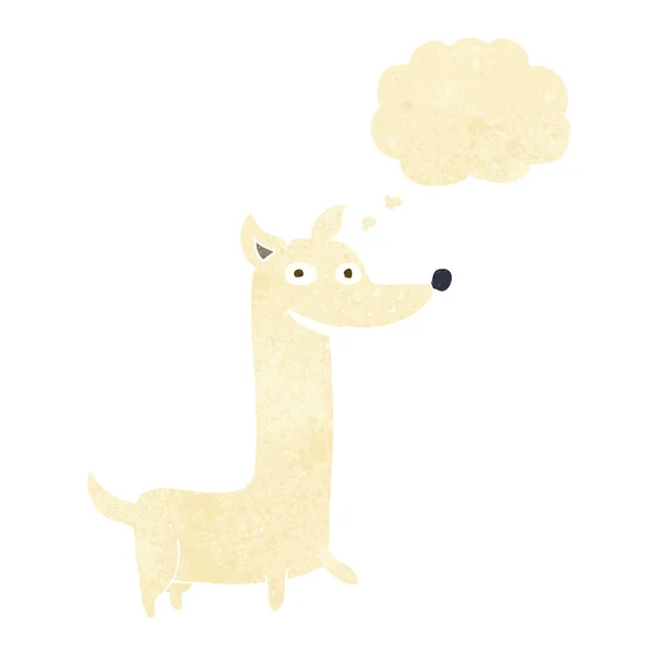 Vtipný kreslený pes s myšlenkovou bublinou — Stockový vektor