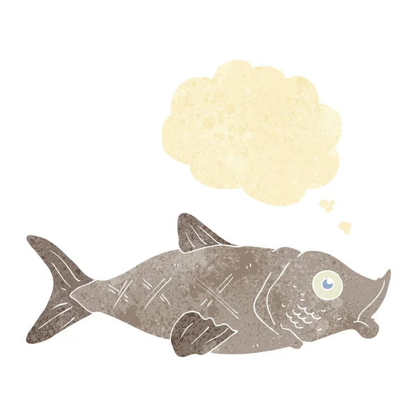 有思想泡泡的卡通鱼 — 图库矢量图片