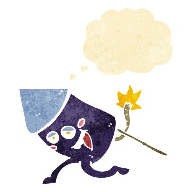 Düşünce baloncuklu komik havai fişek karakteri