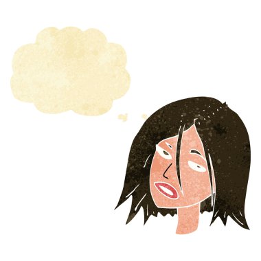 çizgi film kadın düşünce balonu ile rahatsız