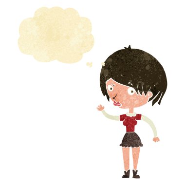 kabarcık karikatür sallayarak kadınla sanıyordum