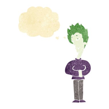 Düşünce baloncuklu çizgi film vampiri