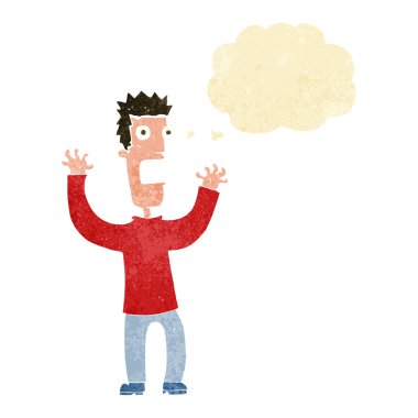 Çizgi film, düşünce balonlu adamı dehşete düşürdü.