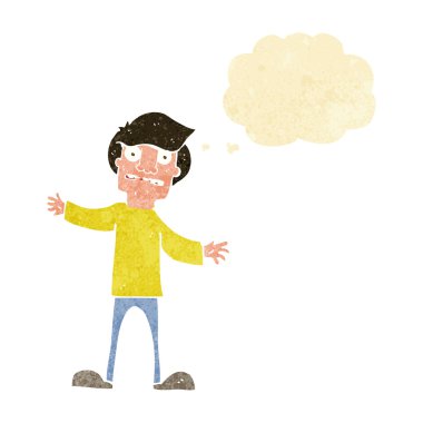 Çizgi film adamı düşünce balonuyla şaşırttı.