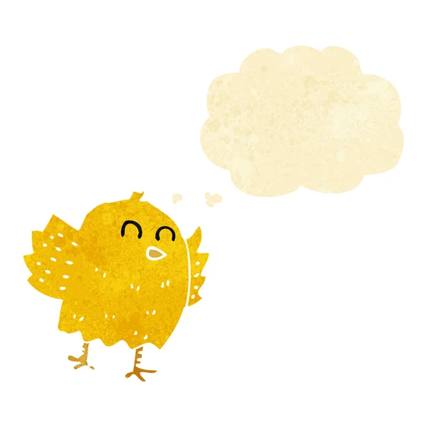 Cartoon bird with thought bubble — Stock Vector