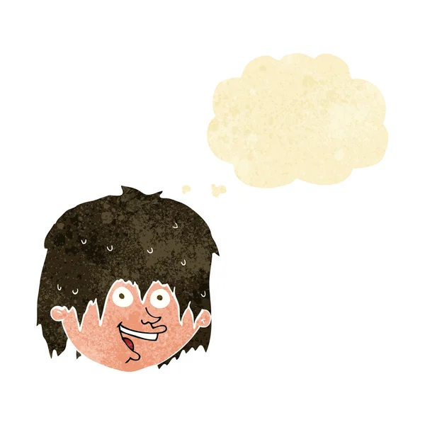 Kreslený šťastný muž s myšlenkovou bublinou — Stockový vektor