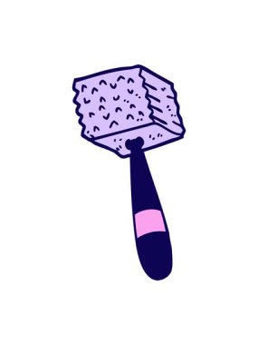 neon ışık efekti el çizimi çizgi film tarzı et çekicinin animasyonu