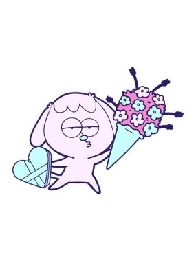 Sıkılmış köpeğin pixelize etkisi canlandırması