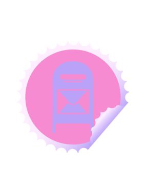 Posta kutusunun dairesel soyulan çıkartma karikatürünün dikkat çekici animasyonu