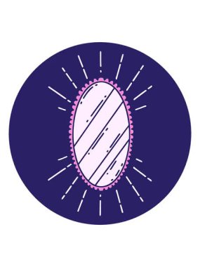 Dövme stili parlak aynanın hareketli animasyonu