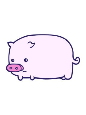 karalanmış domuzun hareketli animasyonu