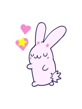 Parıldayan yıldızlar çizgi film tavşanının aşık oluşunu etkiler.