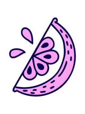 Neon ışık efektleri dövme animasyonu geleneksel limon dilimi tarzında