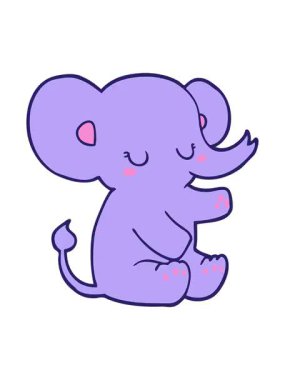 bir karikatür filinin animasyonunu renklendir