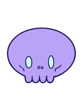 Karikatür kafatasının hareketli animasyonu