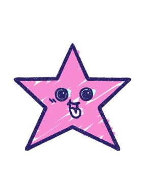 Mutlu Yıldız Tebeşiri Çiziminin Animasyonunu Durdur ve Durdur