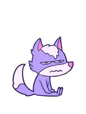 Sinirli kurt çizgi filminin animasyonunu genişletiyor.