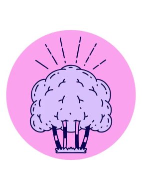 Bir dövme ağacının neon ışık efekti canlandırması