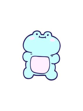 Komik kurbağa çizgi filminin dikkat çekici animasyonu