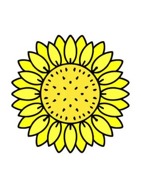 Brezilya kültürünün simgesel ayçiçeğinin neon ışığı animasyonu