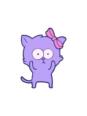 Kedi retro çizgi filminin dönen hareket animasyonu