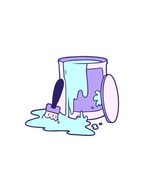 Çizgi film boya kovasının bölünme etkisi