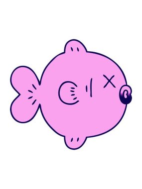 neon ışık efektleri gradyan gölgeli karikatür balıklarının animasyonu