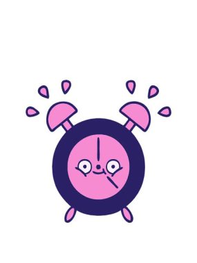 Çizgi roman tarzı bir çalar saatin animasyonunu genişletiyor