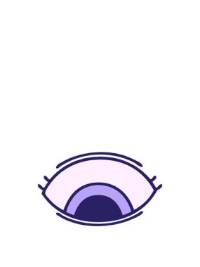 Çizgi roman tarzı göz karikatürünün animasyonunu büyütüyor.