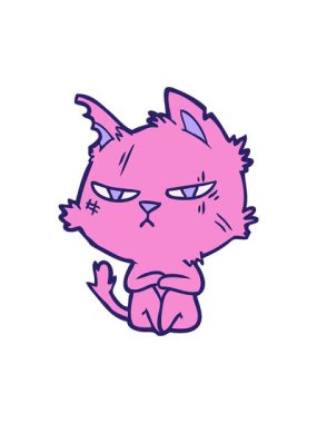 Sert çizgi film kedisinin hareketli animasyonu