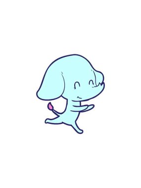 Şirin fil çizimlerinin gösterişli satış animasyonları