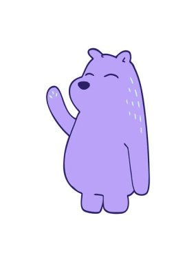 Çizgi film karalama ayı sallamasının canlandırma efekti