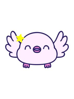 Parıldayan yıldızlar, yavru karalama kuşunun animasyonunu etkiler.