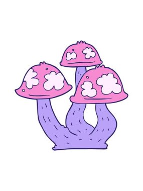 Çizgi film mantarlarının hareketli animasyonları