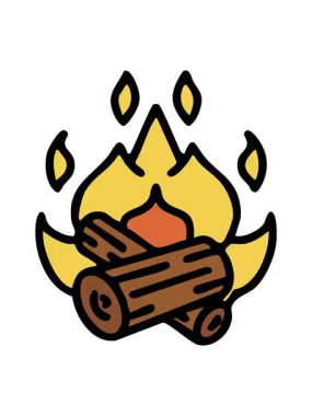 Brezilya karnaval plaj ateşinin animasyonunu renklendir