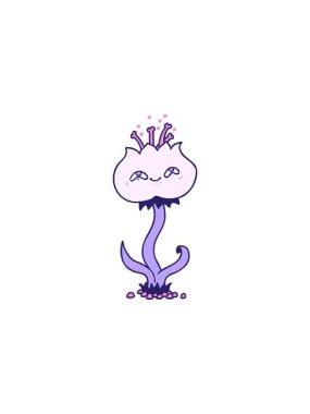 Sevimli karikatür çiçeğinin satış animasyonu